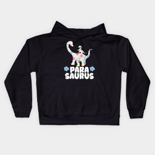 Paraprofessional Special Education Teacher Parasaurus Kids Hoodie